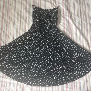 Black and White Heart Print Dress